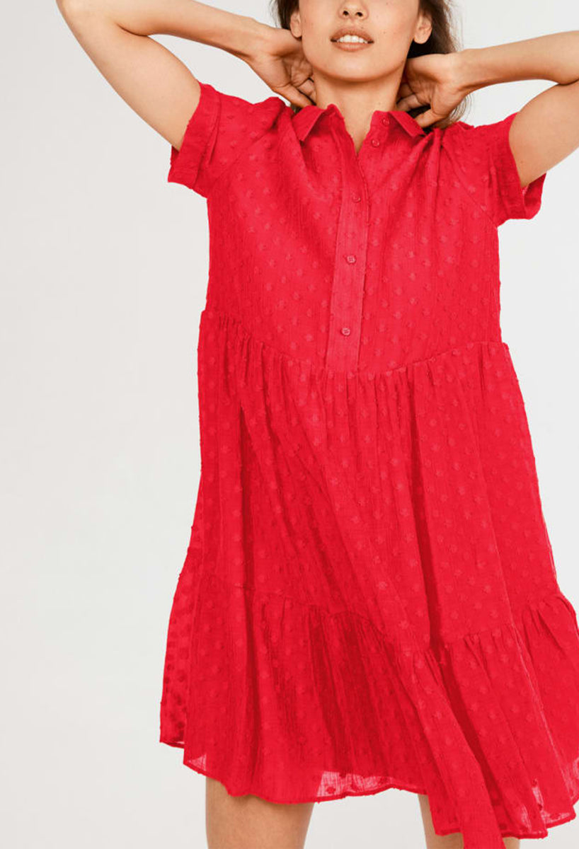 Robe claudie pierlot corail hot sale