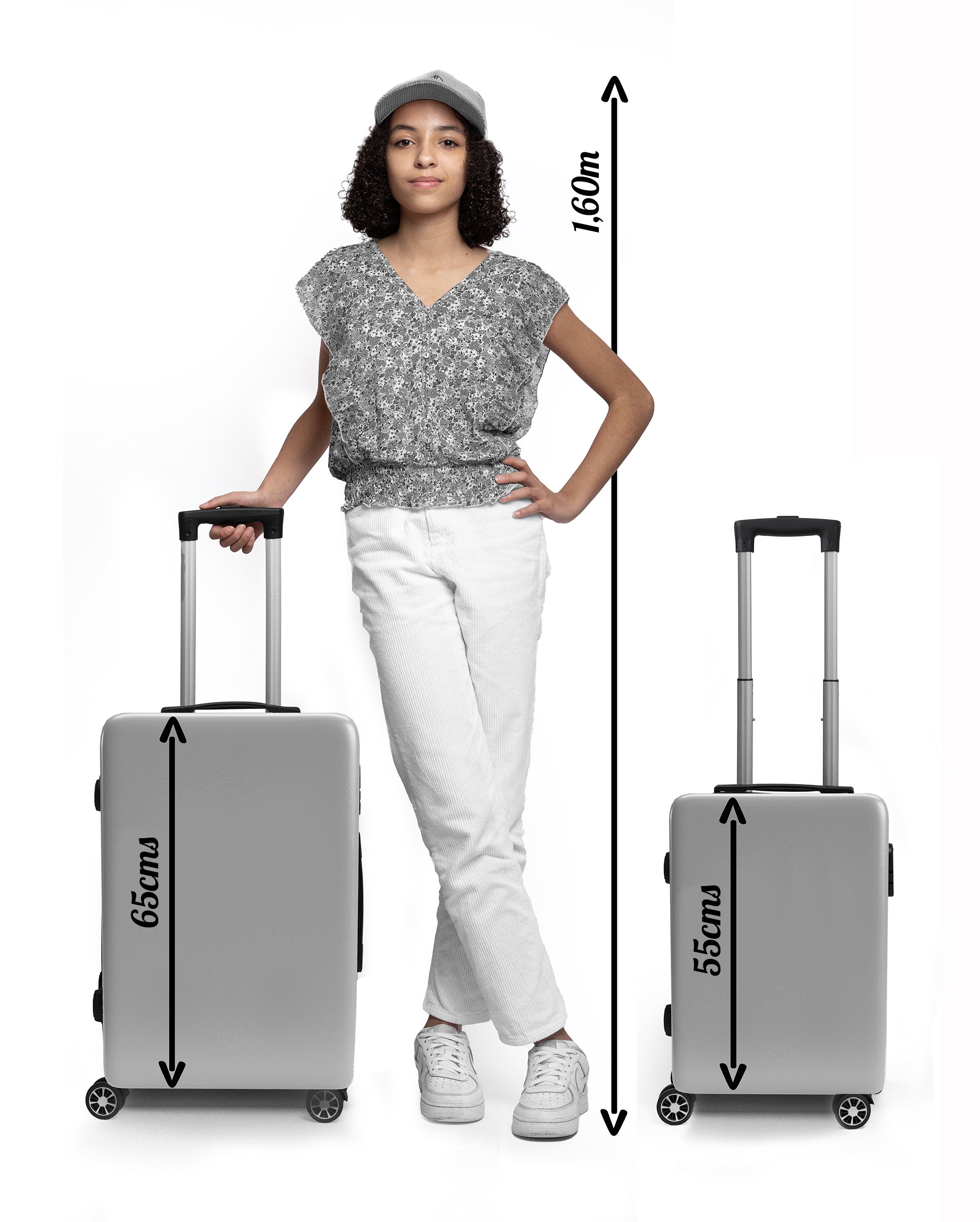 Set de valise rigide bleumarron MILANO ensemble de bagage