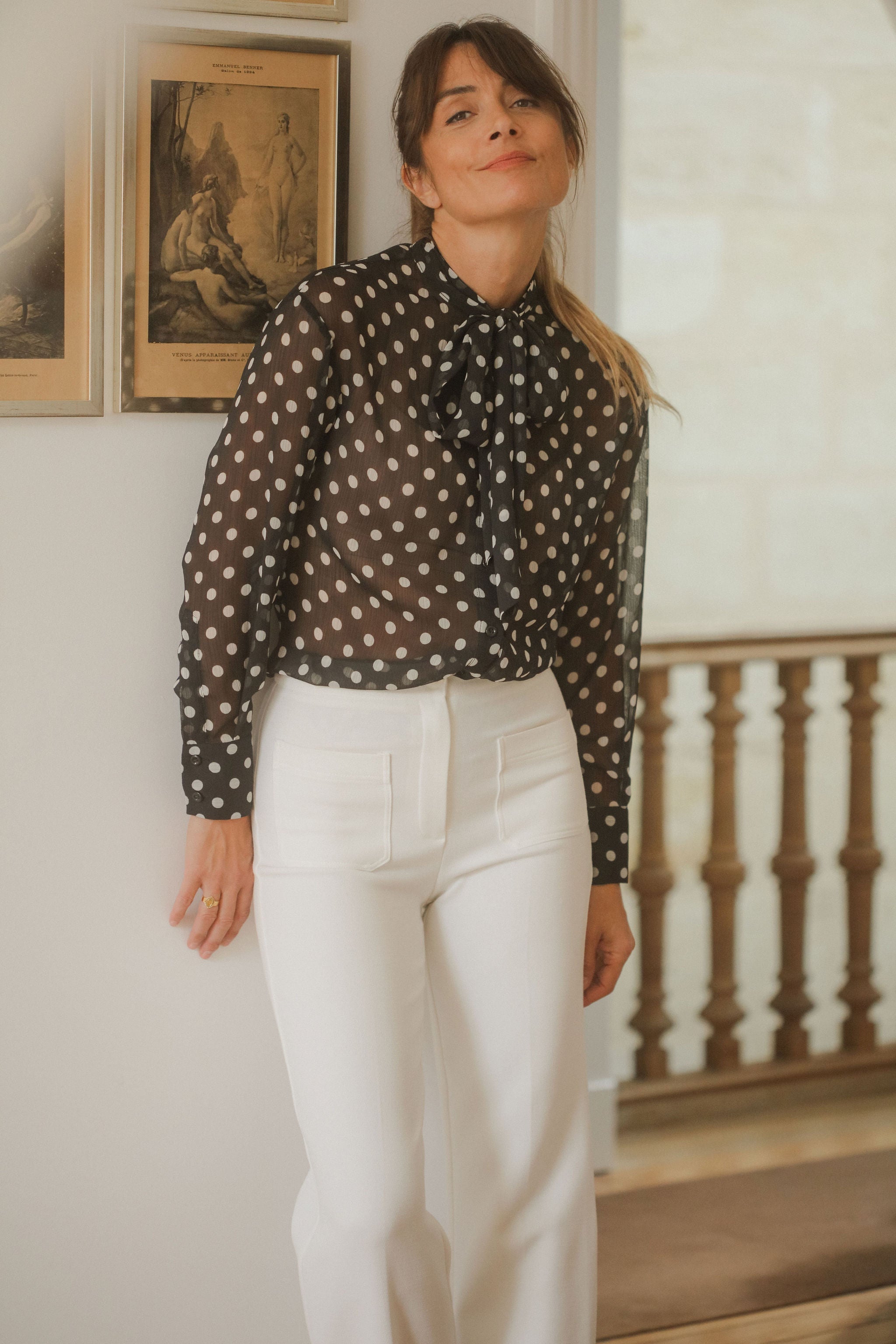 Blouse Suzy Blanc Noir Les Bienfaiteurs