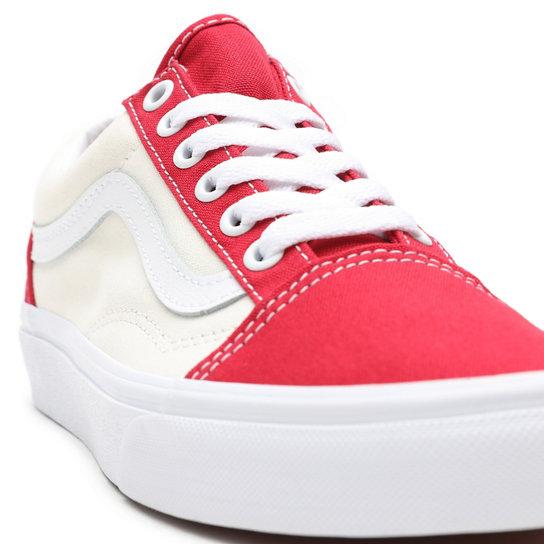 Vans old skool blanche hotsell et rouge